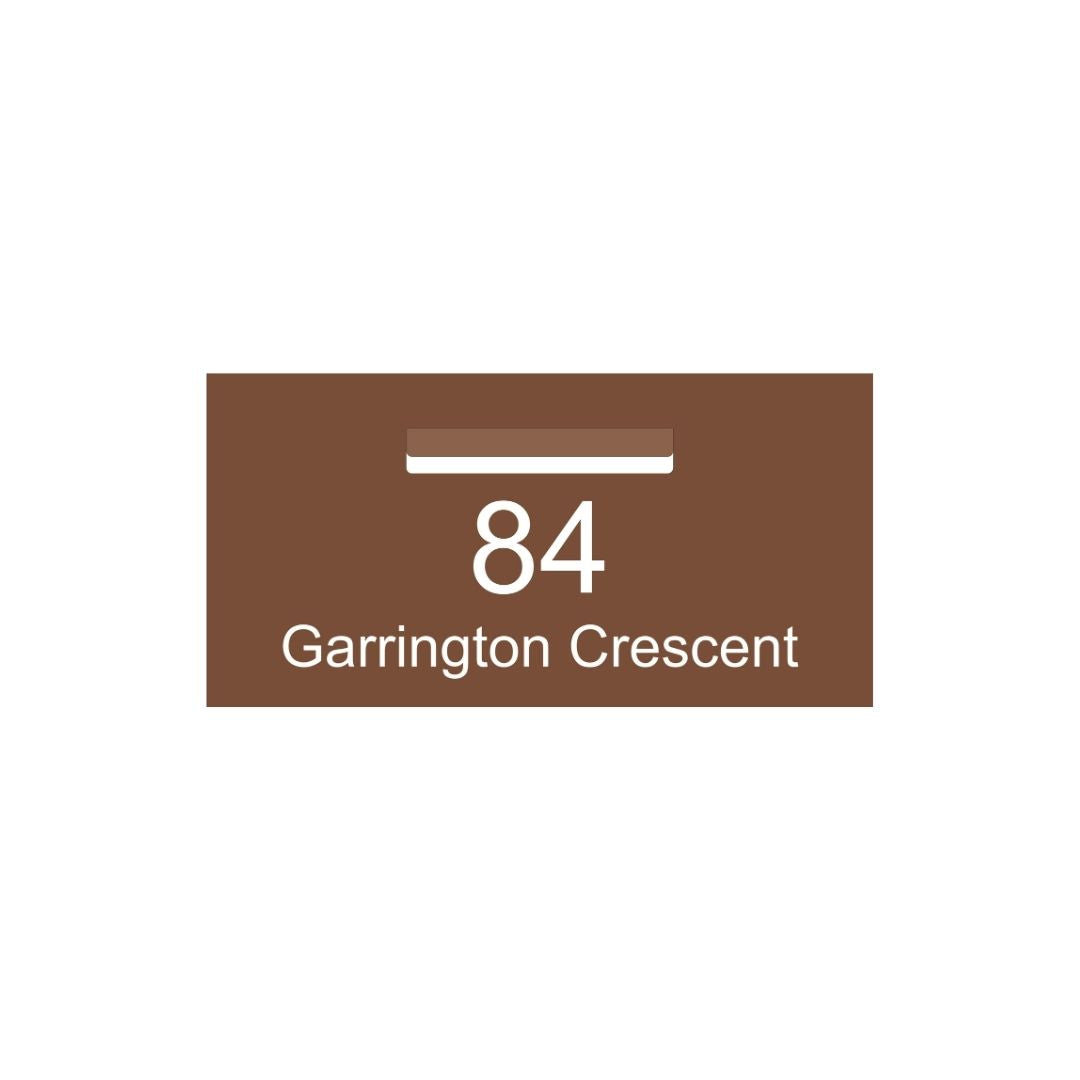 Corten Powder-Coated Aluminium Letterbox Faceplate (600 x 300) - 240 Central Slot