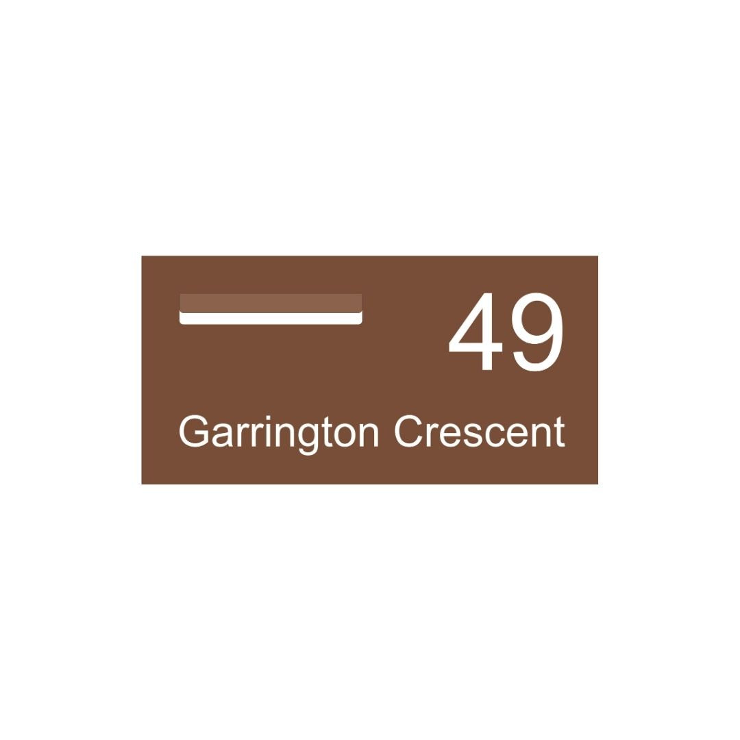 Corten Powder-Coated Aluminium Letterbox Faceplate (600 x 300) - 240 Slot LHS