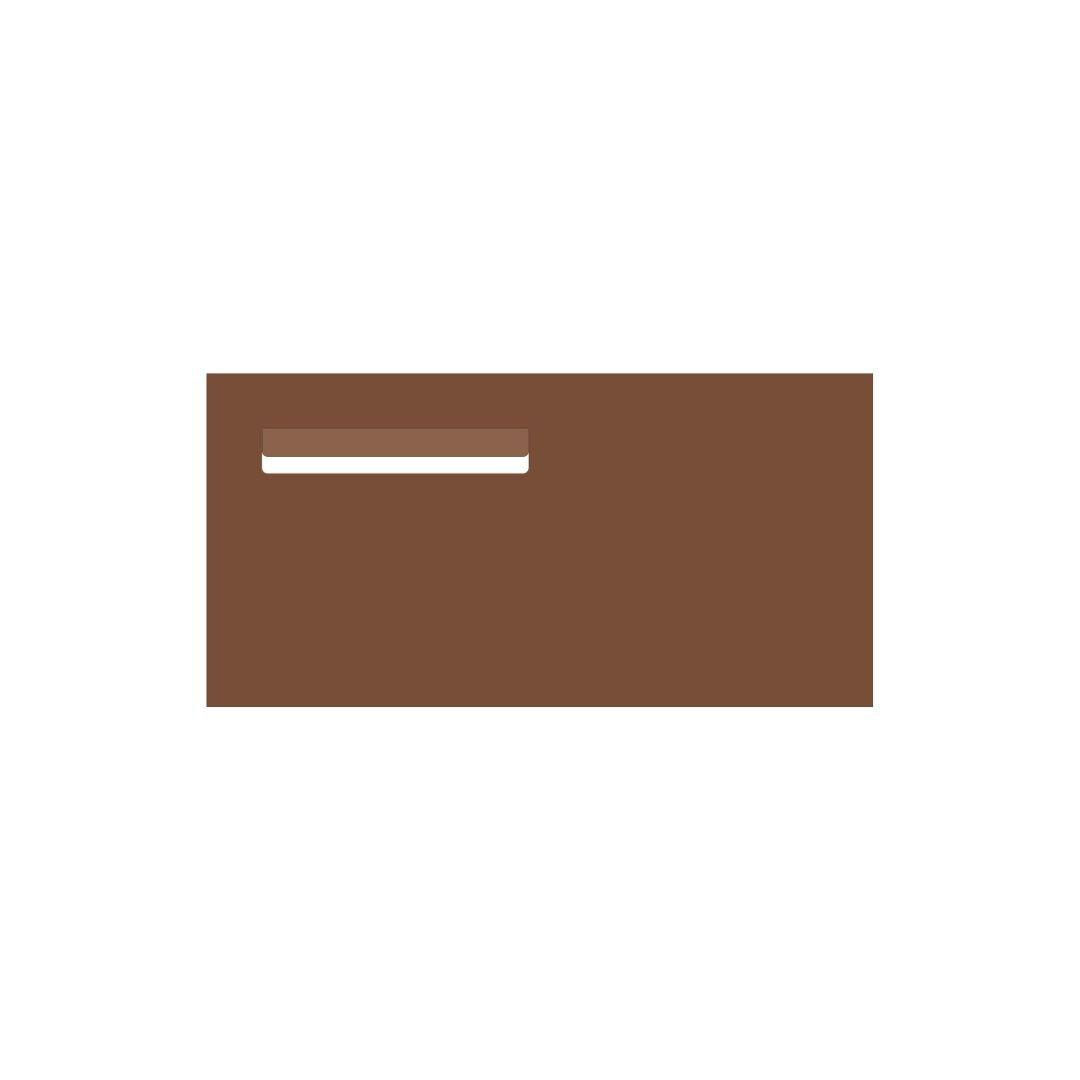 Corten Powder-Coated Aluminium Letterbox Faceplate (600 x 300) - 240 Slot LHS