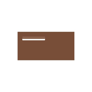 Corten Powder-Coated Aluminium Letterbox Faceplate (600 x 300) - 240 Slot LHS