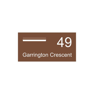 Corten Powder-Coated Aluminium Letterbox Faceplate (600 x 300) - 240 Slot LHS