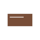 Corten Powder-Coated Aluminium Letterbox Faceplate (600 x 300) - 340 Slot LHS