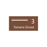 Corten Powder-Coated Aluminium Letterbox Faceplate (600 x 300) - 340 Slot LHS