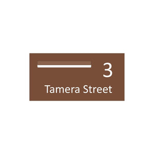 Corten Powder-Coated Aluminium Letterbox Faceplate (600 x 300) - 340 Slot LHS