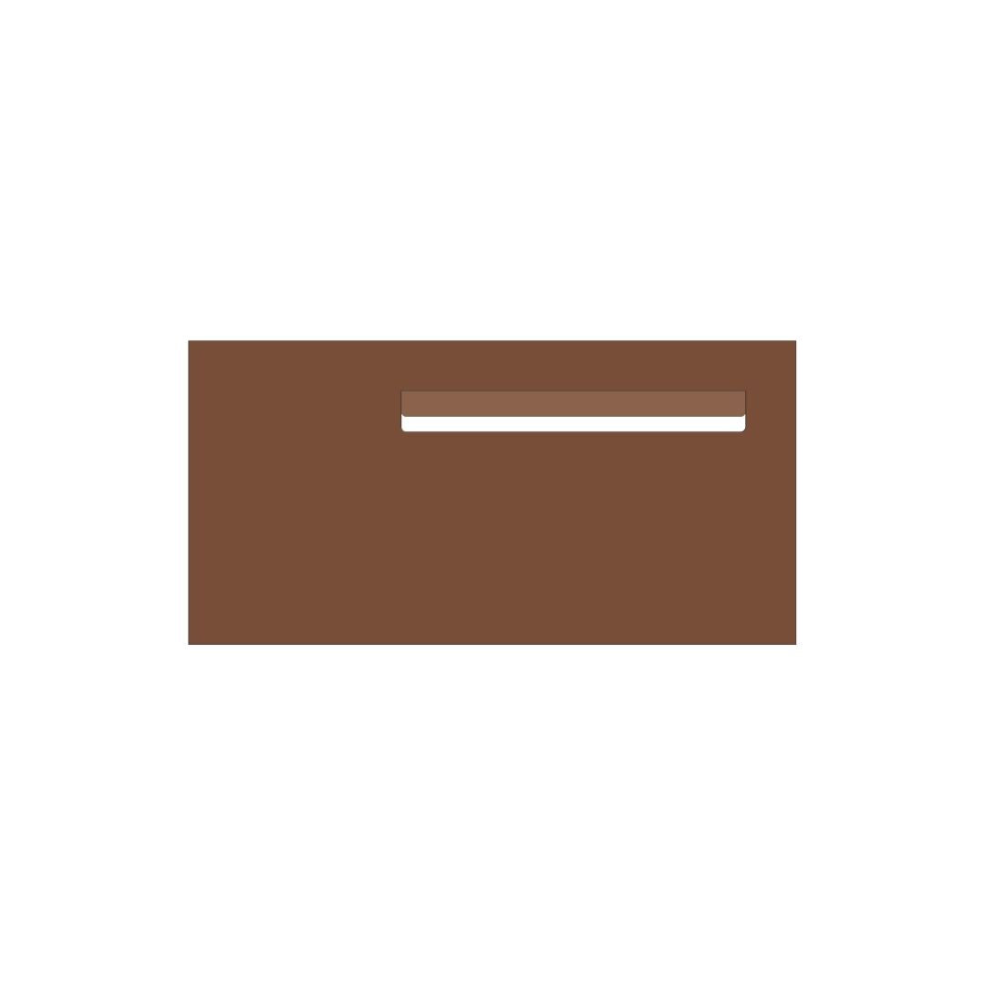 Corten Powder-Coated Aluminium Letterbox Faceplate (600 x 300) - 340 Slot