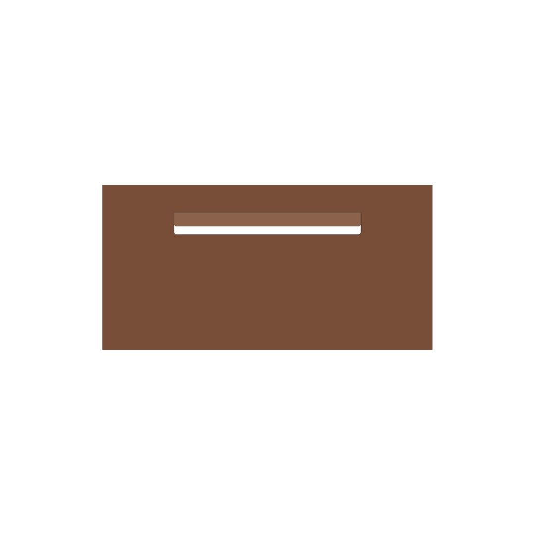 Corten Powder-Coated Aluminium Letterbox Faceplate (600 x 300mm) - 340 Central Slot