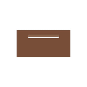 Corten Powder-Coated Aluminium Letterbox Faceplate (600 x 300) - 340 Central Slot