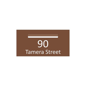 Corten Powder-Coated Aluminium Letterbox Faceplate (600 x 300) - 340 Central Slot