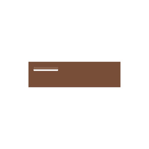 Corten Powder-Coated Aluminium Letterbox Faceplate 900 x 250 - 240 Slot LHS