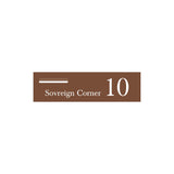 Corten Powder-Coated Aluminium Letterbox Faceplate 900 x 250 - 240 Slot LHS
