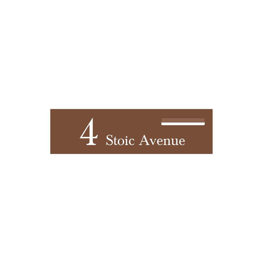 Corten Powder-Coated Aluminium Letterbox Faceplate 900 x 250 - 240 Slot