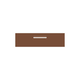 Corten Powder-Coated Aluminium Letterbox Faceplate 900 x 250 - 240 Central Slot