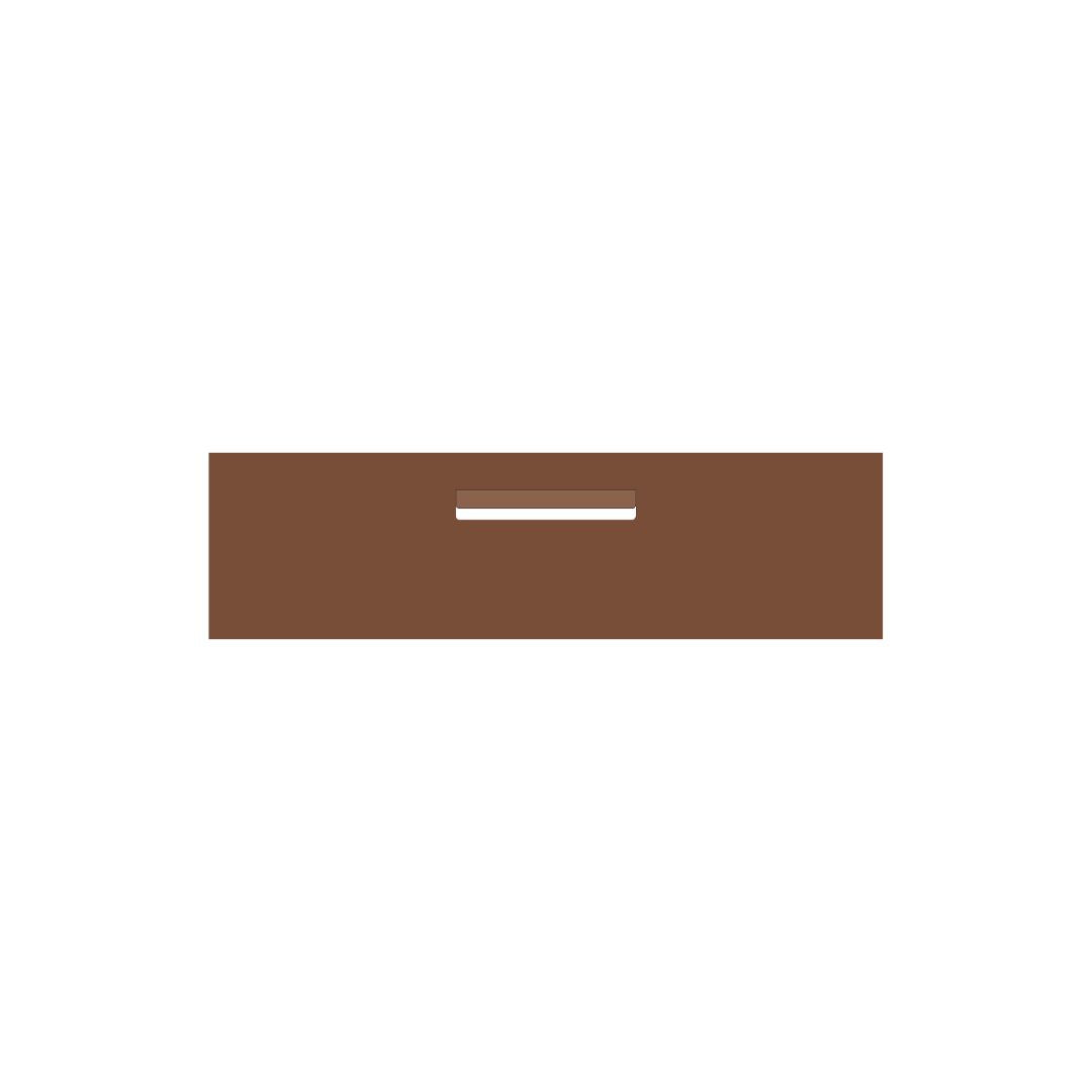 Corten Powder-Coated Aluminium Letterbox Faceplate 900 x 250 - 240 Central Slot
