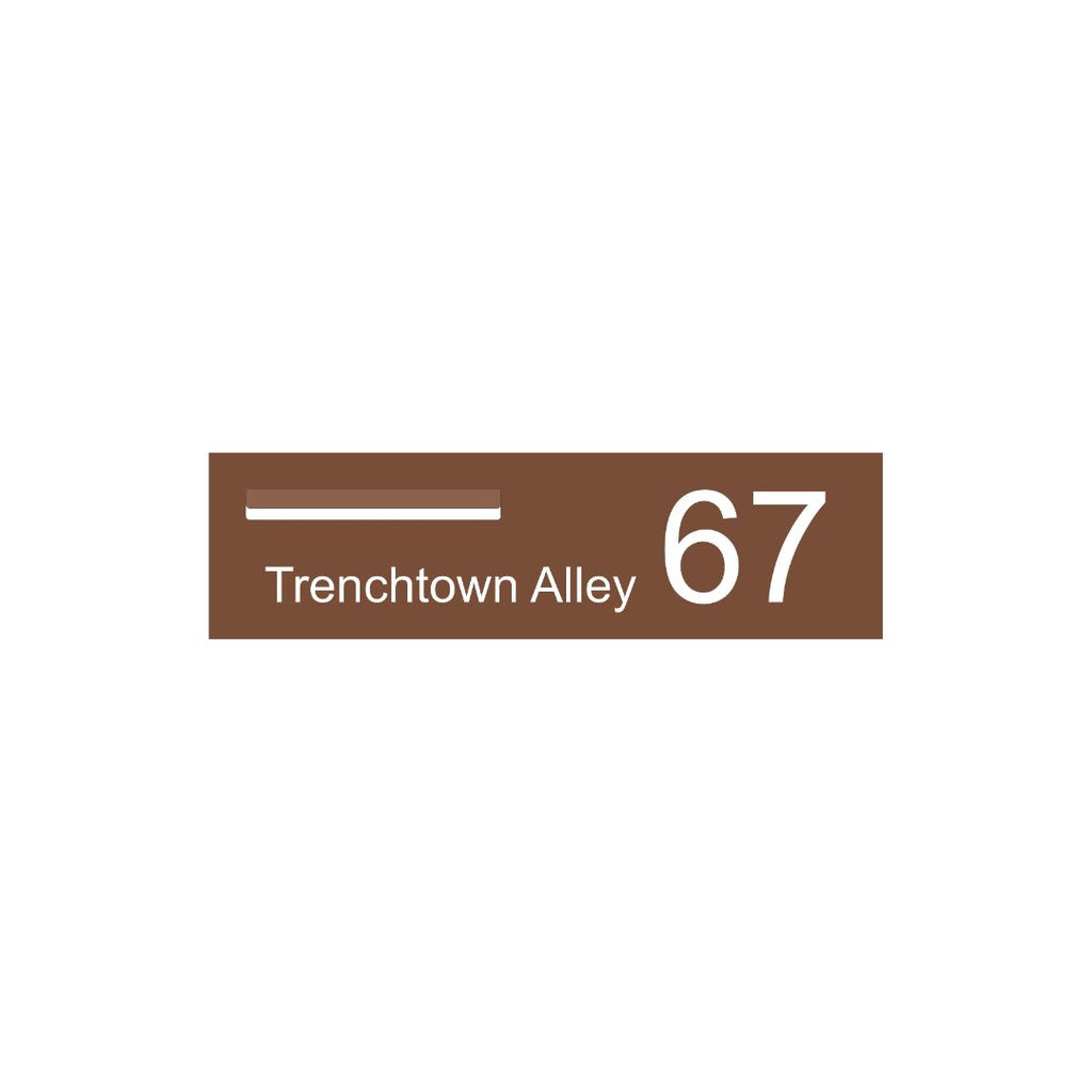 Corten Powder-Coated Aluminium Letterbox Faceplate 900 x 250 - 340 Slo ...