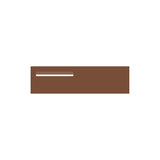 Corten Powder-Coated Aluminium Letterbox Faceplate 900 x 250 - 340 Slot LHS