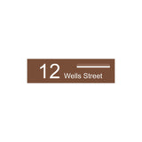 Corten Powder-Coated Aluminium Letterbox Faceplate 900 x 250 - 340 Slot