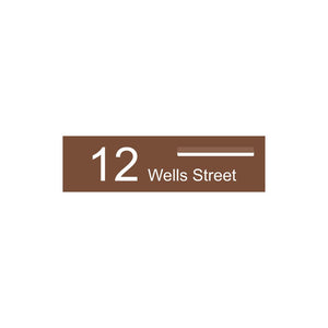 Corten Powder-Coated Aluminium Letterbox Faceplate 900 x 250 - 340 Slot