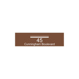Corten Powder-Coated Aluminium Letterbox Faceplate 900 x 250 - 340 Central Slot