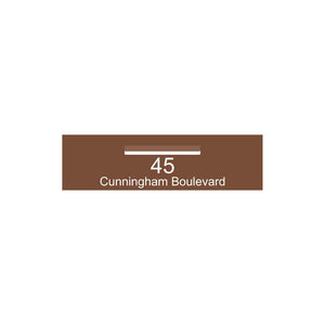 Corten Powder-Coated Aluminium Letterbox Faceplate 900 x 250 - 340 Central Slot
