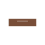 Corten Powder-Coated Aluminium Letterbox Faceplate 900 x 250 - 340 Central Slot