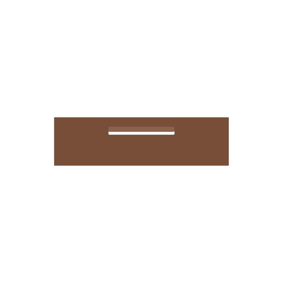 Corten Powder-Coated Aluminium Letterbox Faceplate 900 x 250 - 340 Central Slot