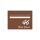 Corten Powder-Coated Aluminium Letterbox Faceplate 290 x 220 with 240 Slot