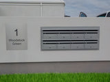 Shale Grey Colorbond Steel Address Sign with Vinyl Text 450 x 600mm