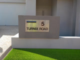Marine Grade Brushed Stainless Steel Letterbox Faceplate 600 x 300 (Laser Etched) - 240 Slot LHS