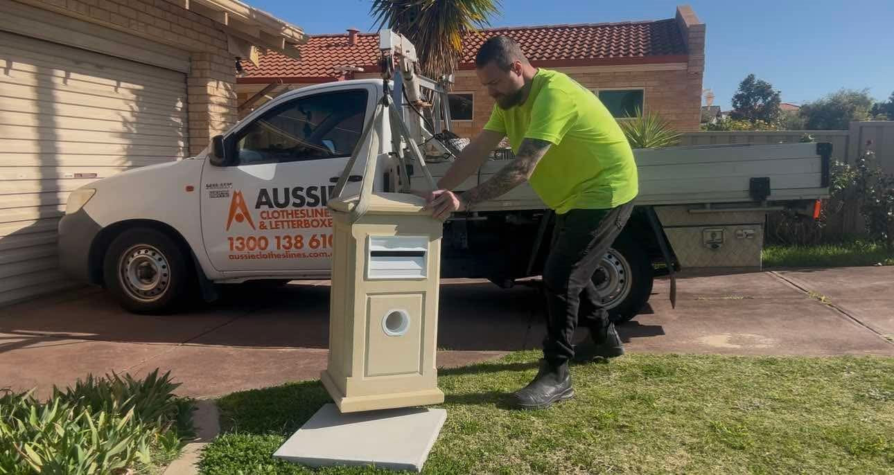 Installation Sandstone Letterbox (Inc Slab Base)