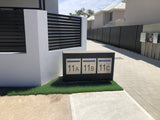 Marine Grade Brushed Stainless Steel Letterbox Faceplate 390 x 430mm (Laser Etched) - 340 Slot