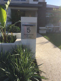 Marine Grade Brushed Stainless Steel Letterbox Faceplate 390 x 430mm (Laser Etched) - 340 Slot