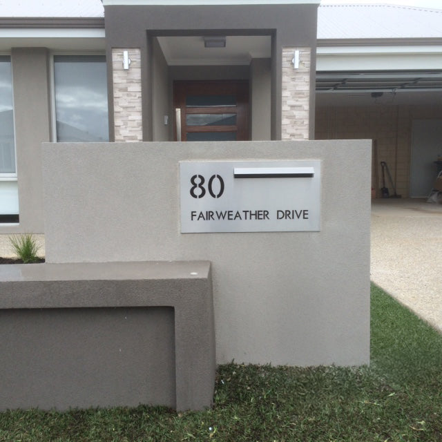 Marine Grade Brushed Stainless Steel Letterbox Faceplate 600 x 300 (Laser Etched) - 340 Slot