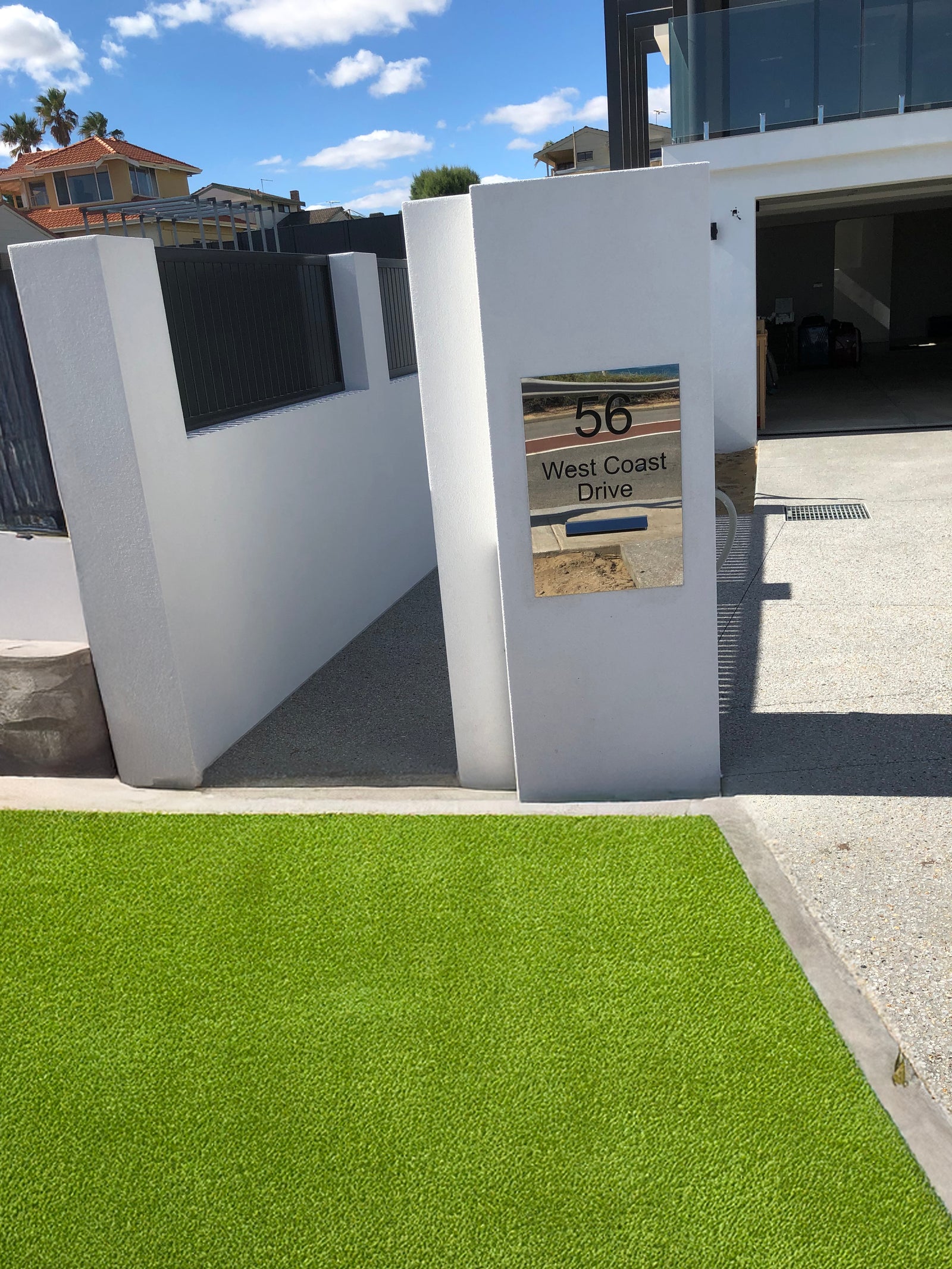 Marine Grade Mirror Polished Stainless Steel Letterbox Faceplate 400 x 600 (Laser Etched) - 240 Slot