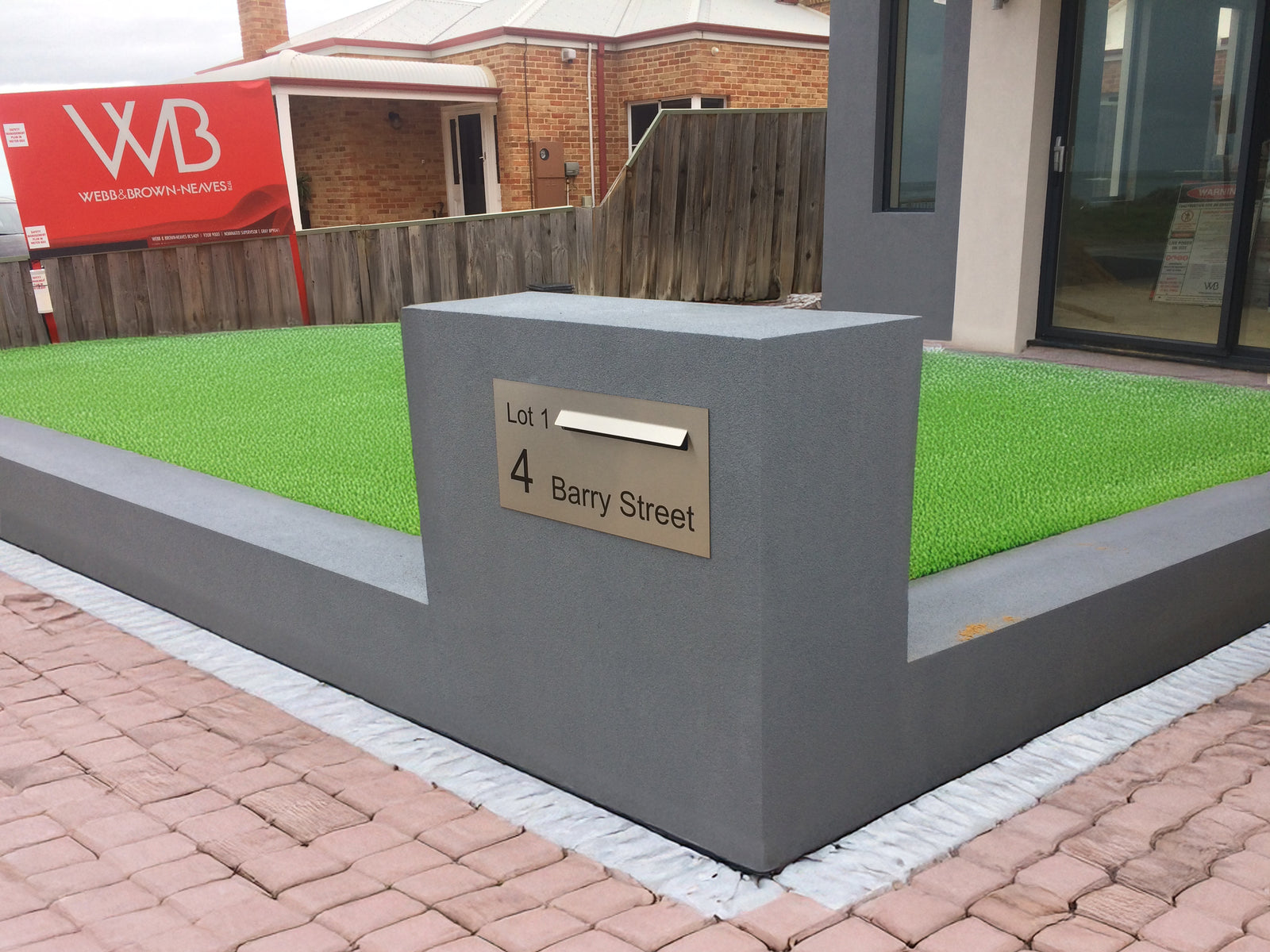 Marine Grade Brushed Stainless Steel Letterbox Faceplate 600 x 300 (Laser Etched) - 340 Slot