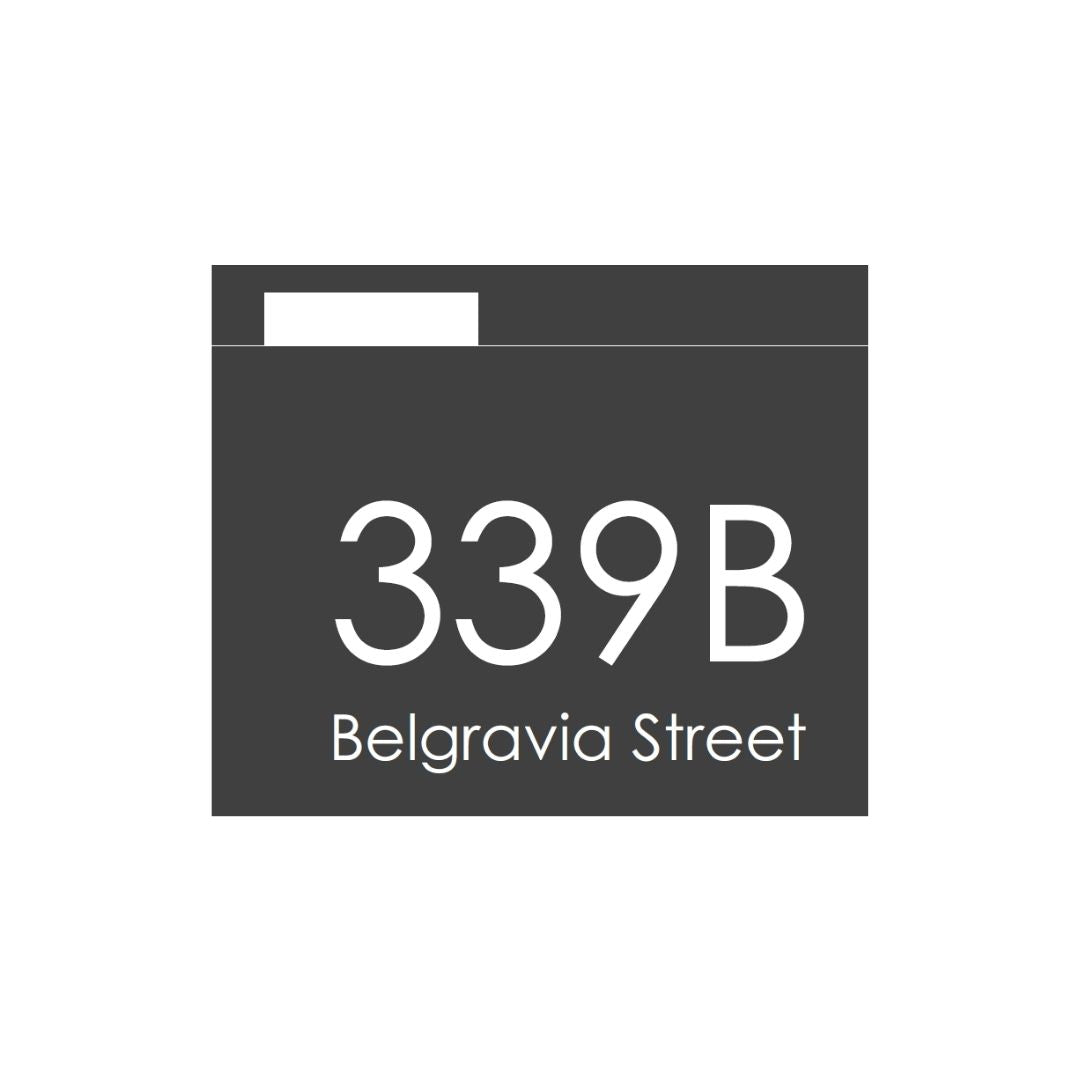 Large Custom Address Decal Sticker Aligned Right