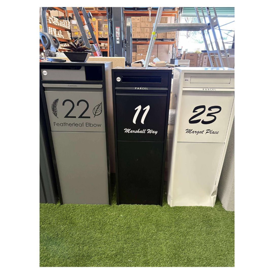 Large Custom Address Decal Sticker Aligned Right