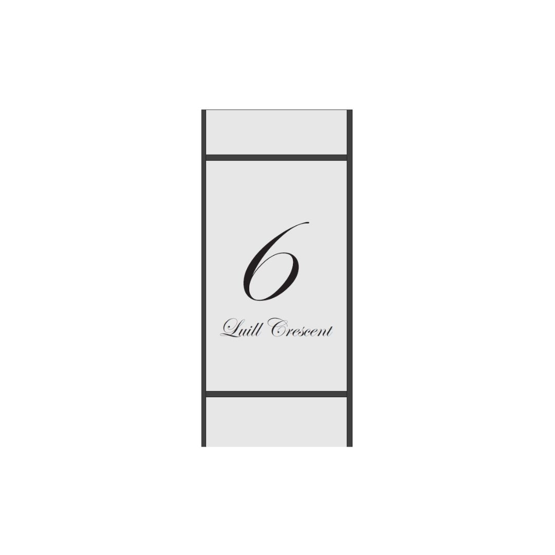 Large Custom Address Decal Sticker Aligned Right