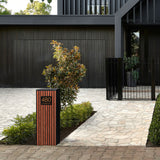 Black Colorbond Steel Address Sign with Vinyl Text – 200 x 140mm