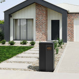 Black Colorbond Steel Address Sign with Vinyl Text – 200 x 140mm