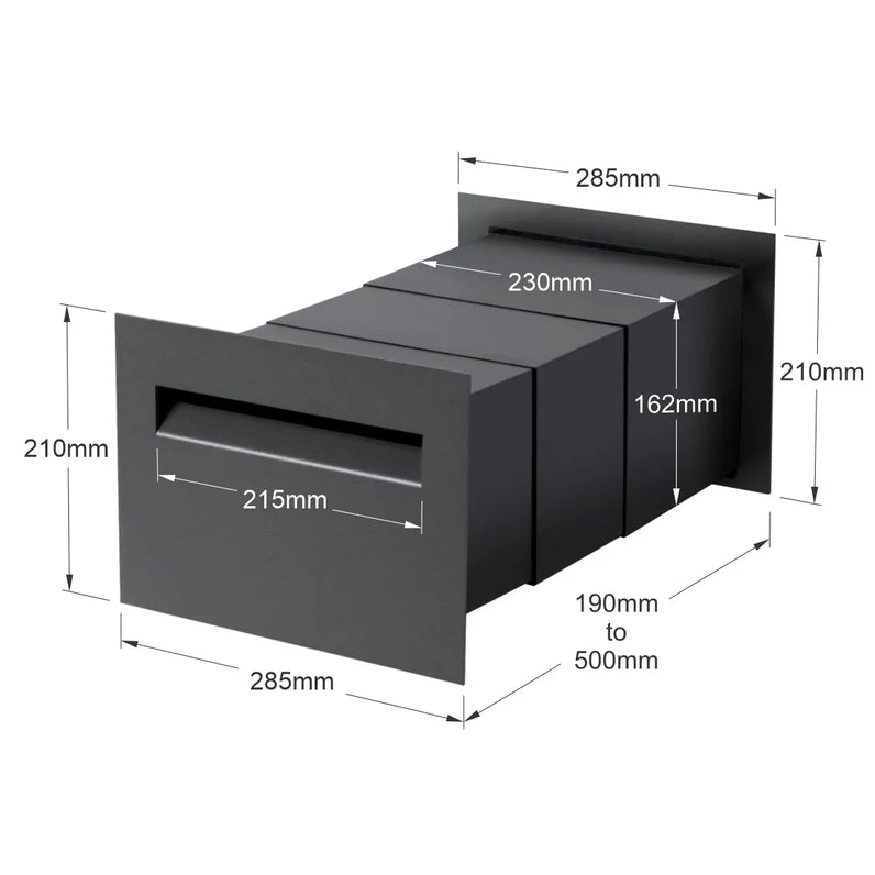 Milkcan Chelsea Rear-Opening Brick Letterbox