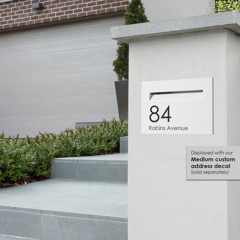 Milkcan Chelsea White Rear-Opening Brick Letterbox