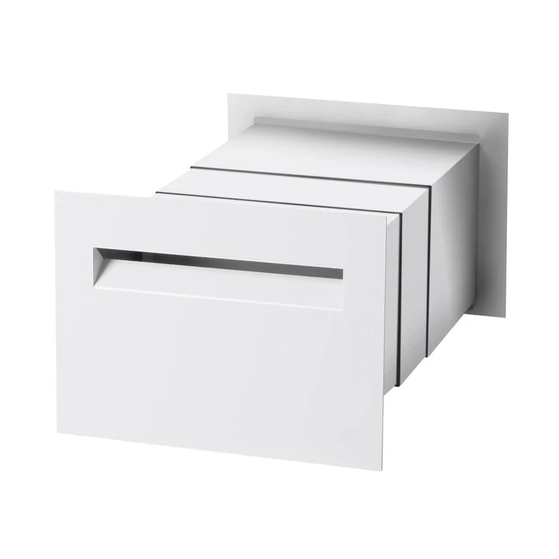 Milkcan Chelsea White Rear-Opening Brick Letterbox