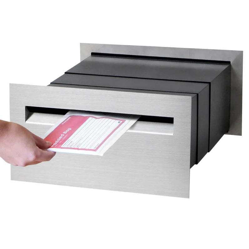 Milkcan Palazzo A4 Brick Letterbox - Stainless Steel Rear Opening