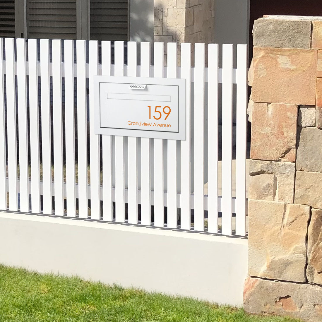 Small Custom Address Decal Sticker Aligned Right