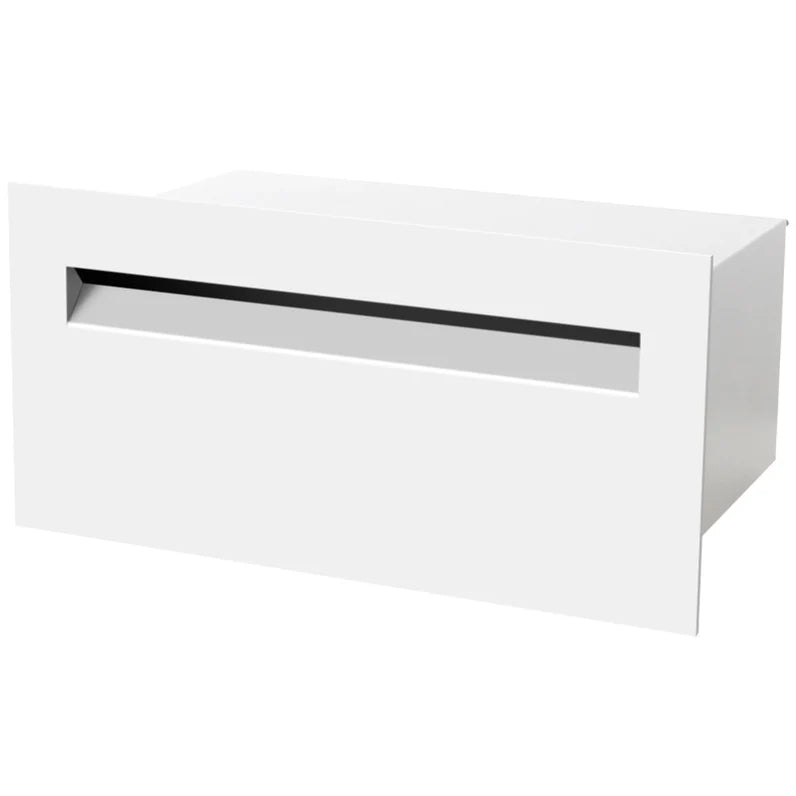Milkcan Palazzo White A4 Fence Rear-Opening Letterbox