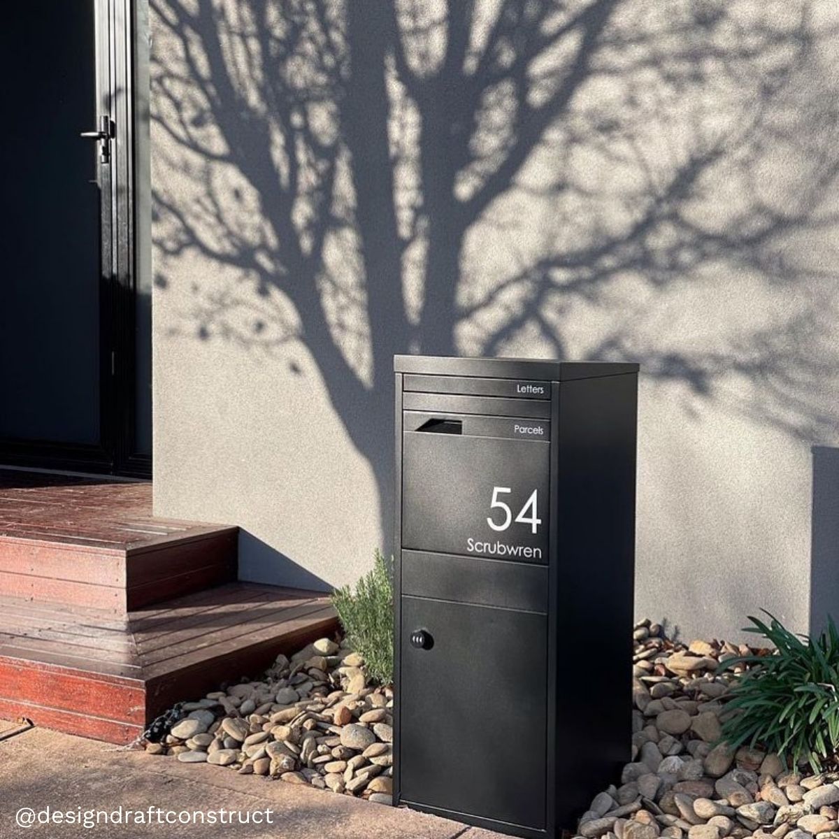 Large Custom Address Decal Sticker Aligned Right