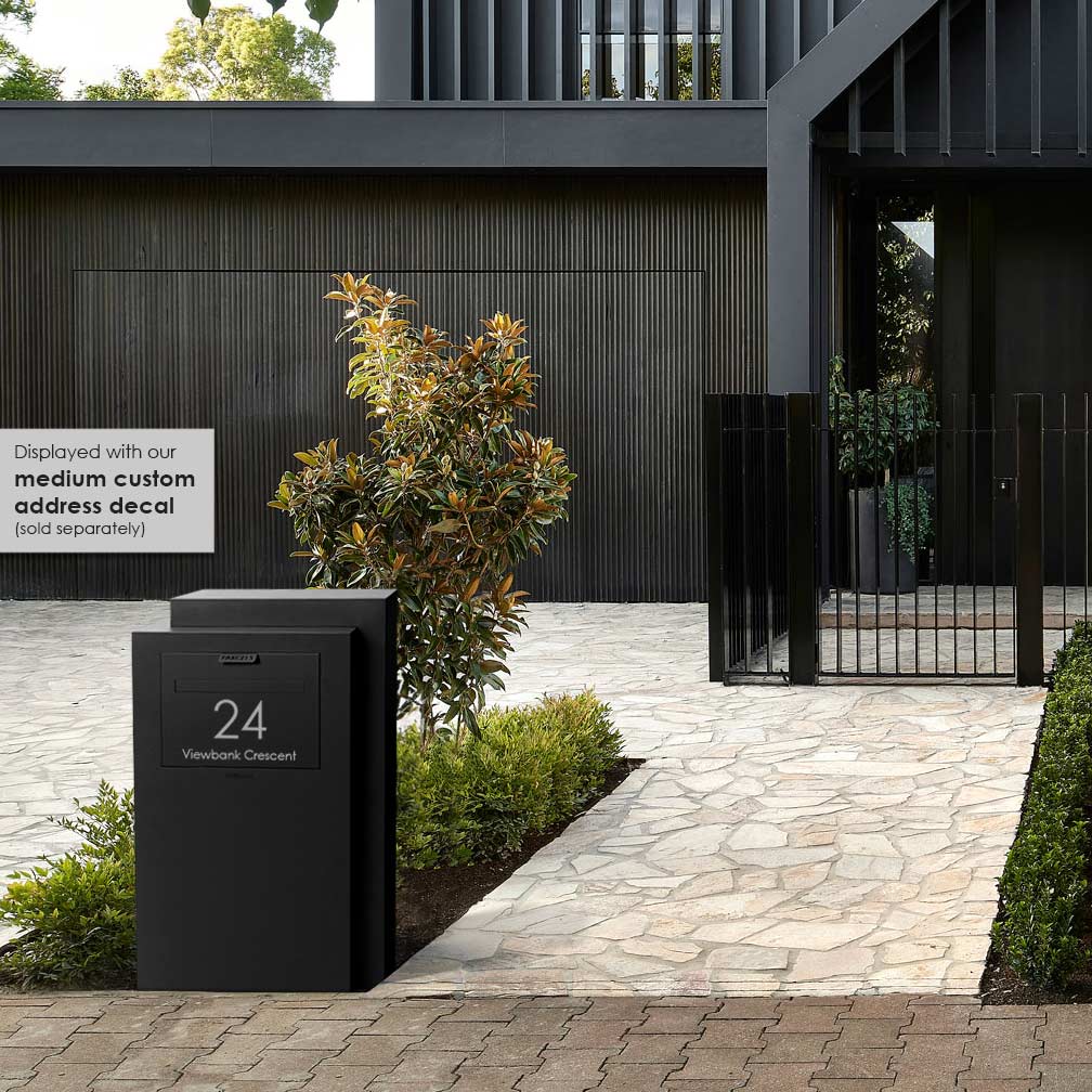 Large Custom Address Decal Sticker Aligned Right