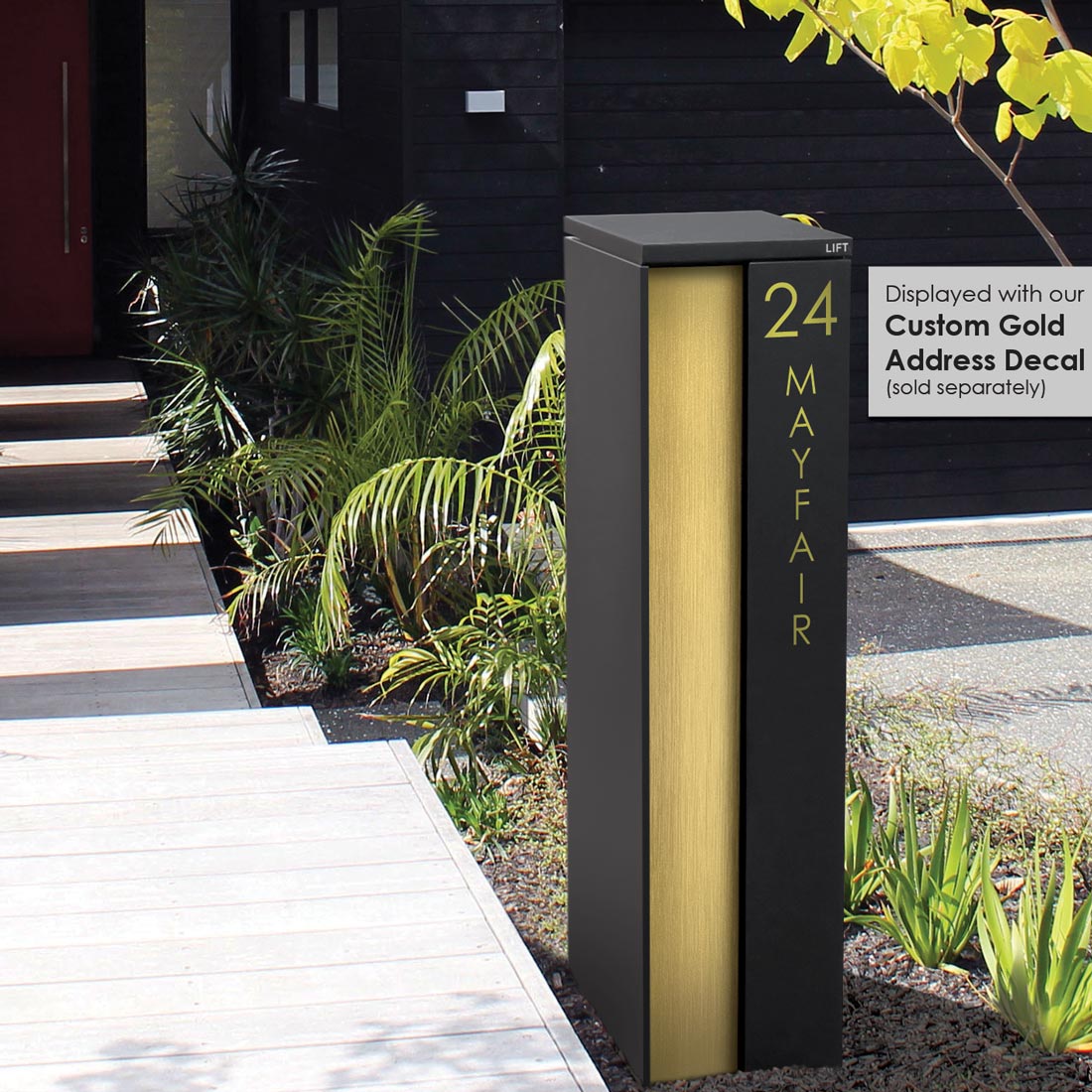 Vertical Custom Address Decal Sticker