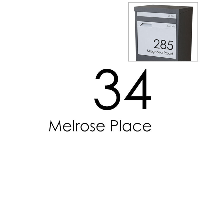 Large Custom Address Decal Sticker Aligned Left