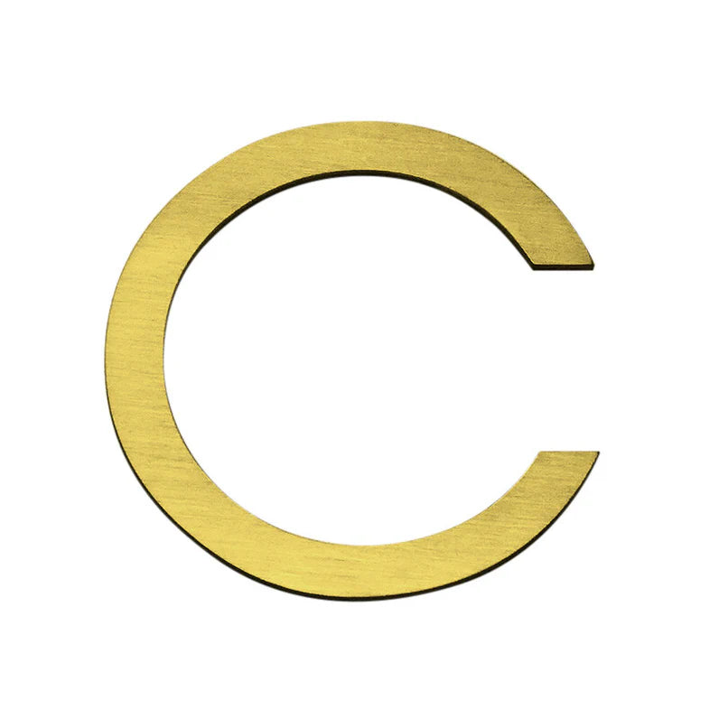 Stick on Slim Numbers – 120mm Gold